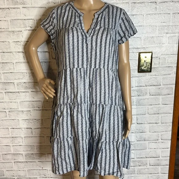 jean dress a line Denim A-Line Shirt Dress Small main image 1